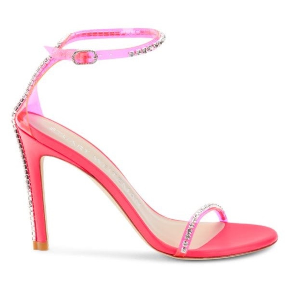 Stuart Weitzman neon pink heels